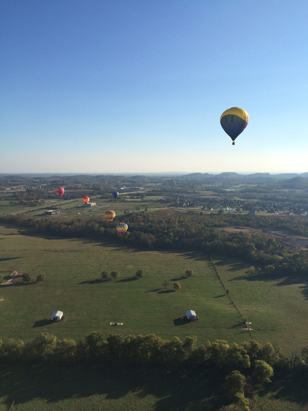 Lots of local Nashville balloons flying